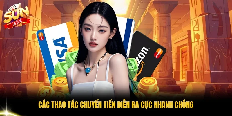 Các thao tác chuyển tiền diễn ra cực nhanh chóng